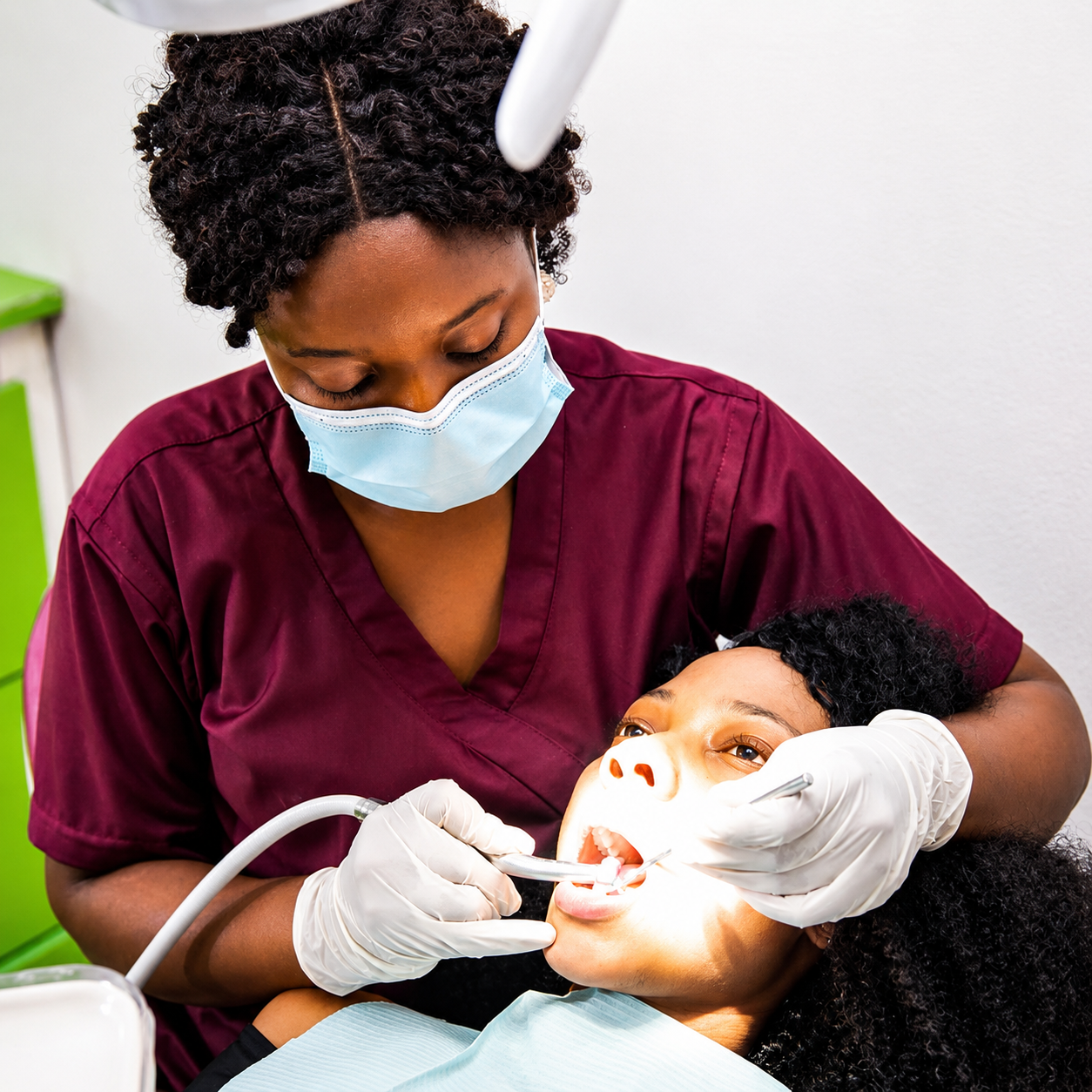 HINTSP student practicing dental care on a training mannequin